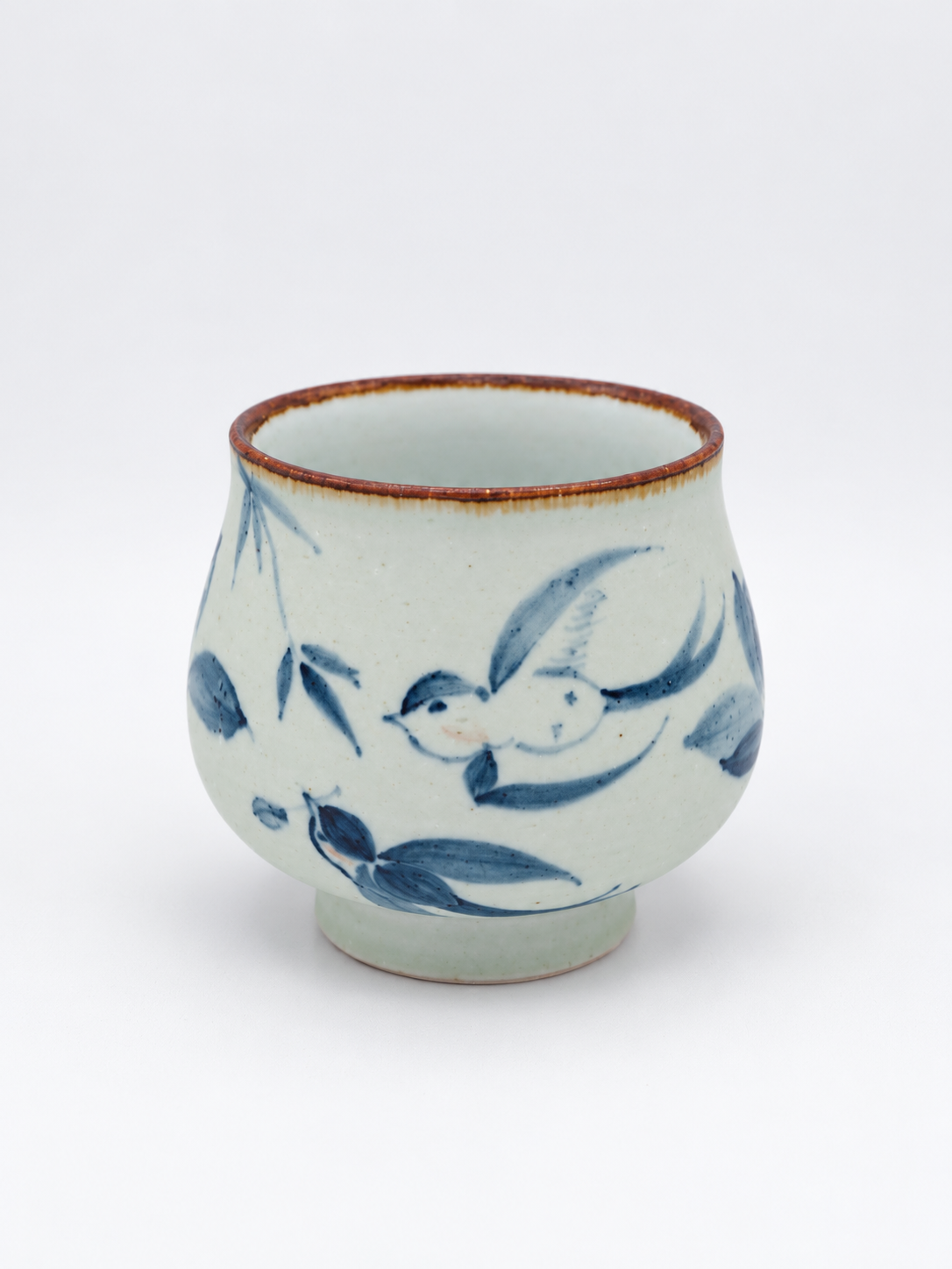 Qing Hua Bulbous Footed Cup