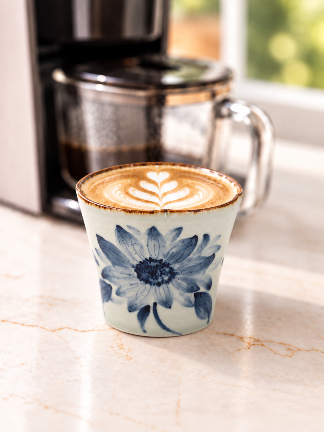 Qing Hua Scalloped Flared-Rim Cup